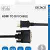 Cavo Deltaco Hdmi a DVI-D (18+1) 1Mt